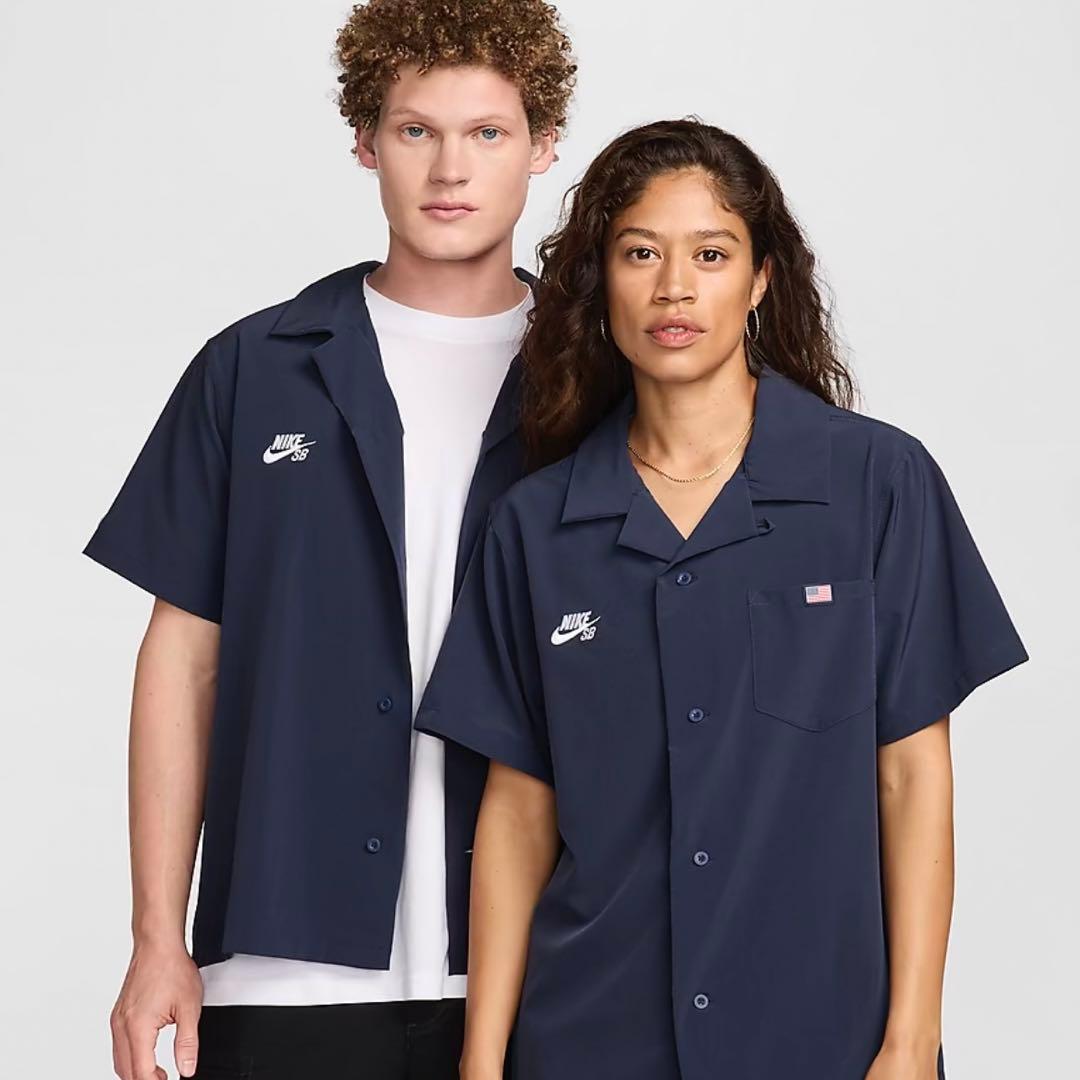 NIKE SB】ショートスリーブ ボタンアップ スケートボードボウラー USA