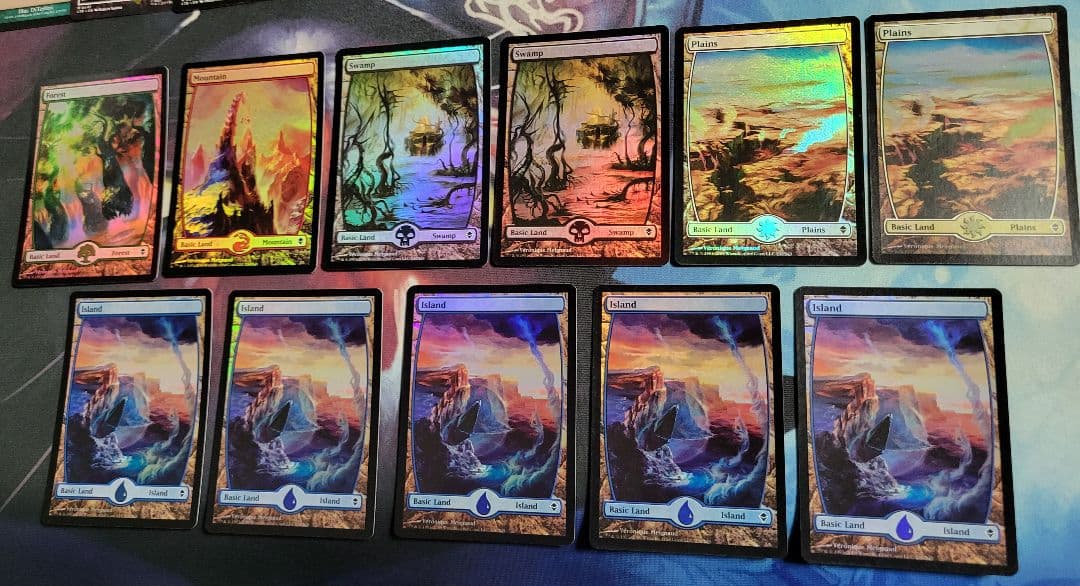 マジックザギャザリング　基本土地　旧ZEN　FOIL１１枚セット 買取相場】-MtG-(英)【Foil】Terese Nielsen 基本土地 5枚セット