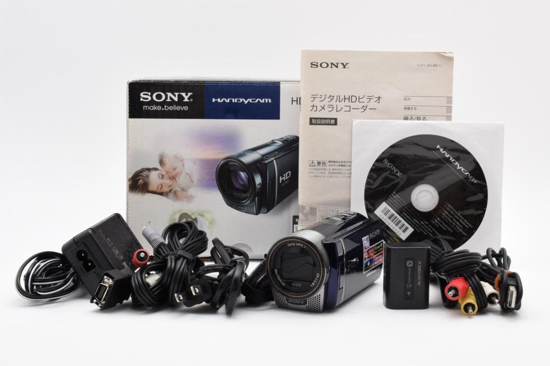 【美品】SONY HANDYCAM HDR-180 ブルー　動作確認済 SONY（ソニー） ビデオカメラ SONY HDR-CX180 (L) ブルー 中古 新品SD