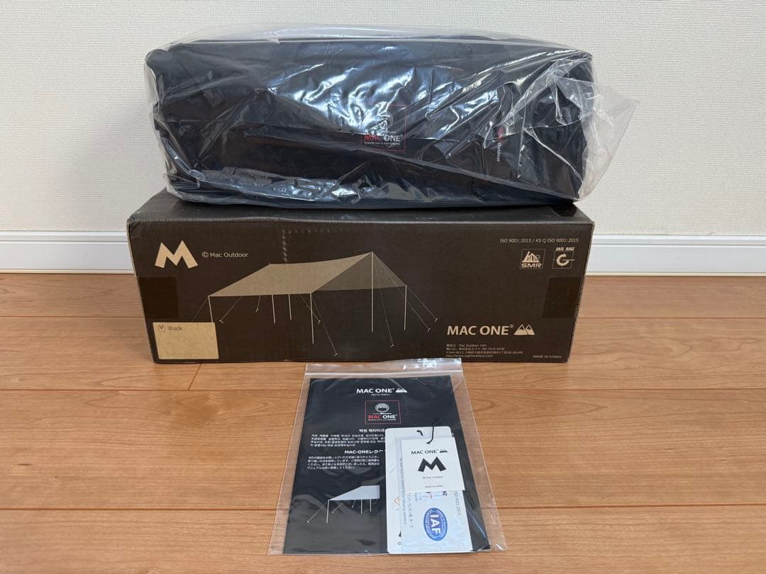 【新品未使用】MAC ONE Recta tarp L BLACK MacOne Recta L｜レクタタープLサイズ｜Mac Outdoor