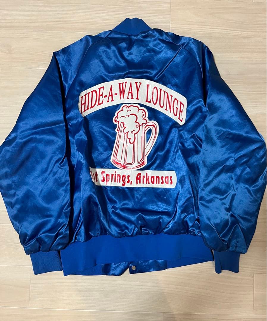 80-90sサテンスタジャンUSA製WestArk企業 - メルカリ