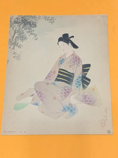 全セットレア物❣️昭和7年◆主婦之友8月号附録◆色紙集◆全８枚セット◆紙袋付き