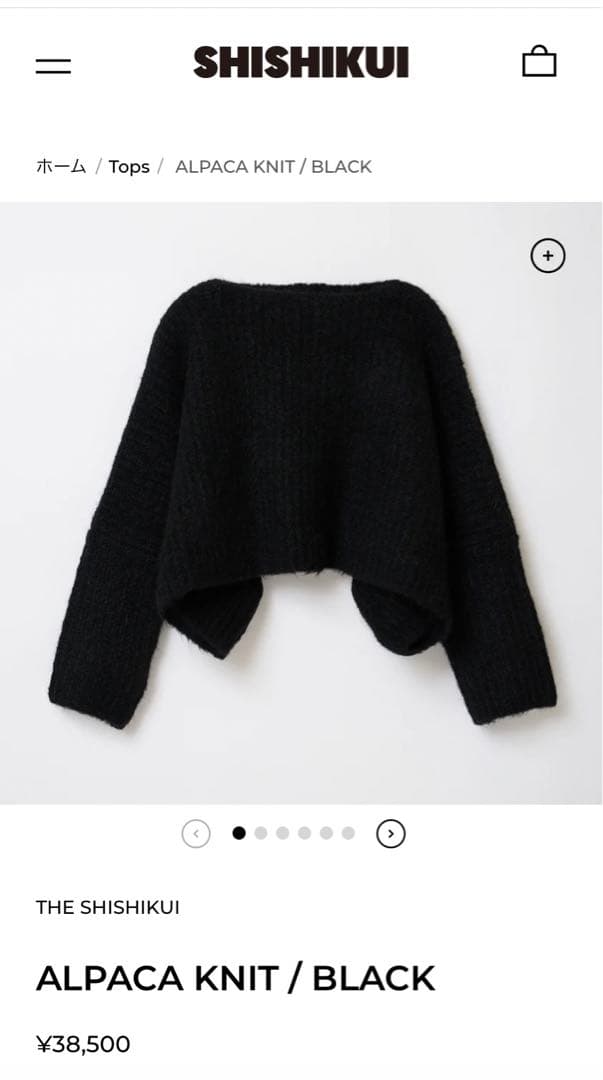 THE SHISHIKUI ALPACA KNIT BLACK - メルカリ