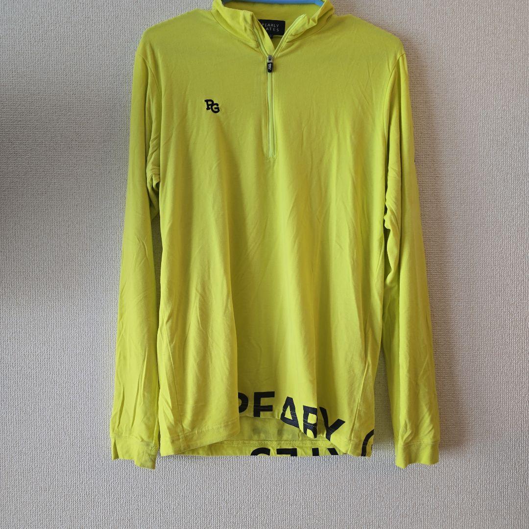 PEARLY GATES ハーフジップ長袖シャツ イエロー - メルカリ