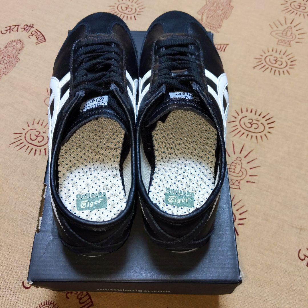 《美品箱付27.5cm》オニツカタイガー メキシコ66 黒×白