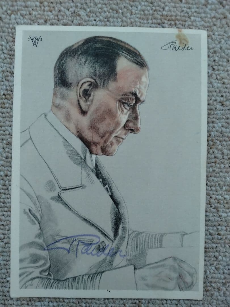 ナチス・ドイツ軍マンシュタイン元帥他10名直筆サインセット