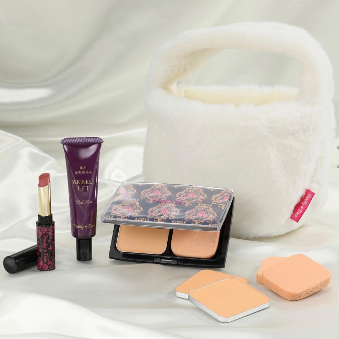 パーリーデュー☆薬用リンクルリフト美白パウダークリーミーファンデーションセット パーリーデュー薬用リンクルリフト美白パウダークリーミー