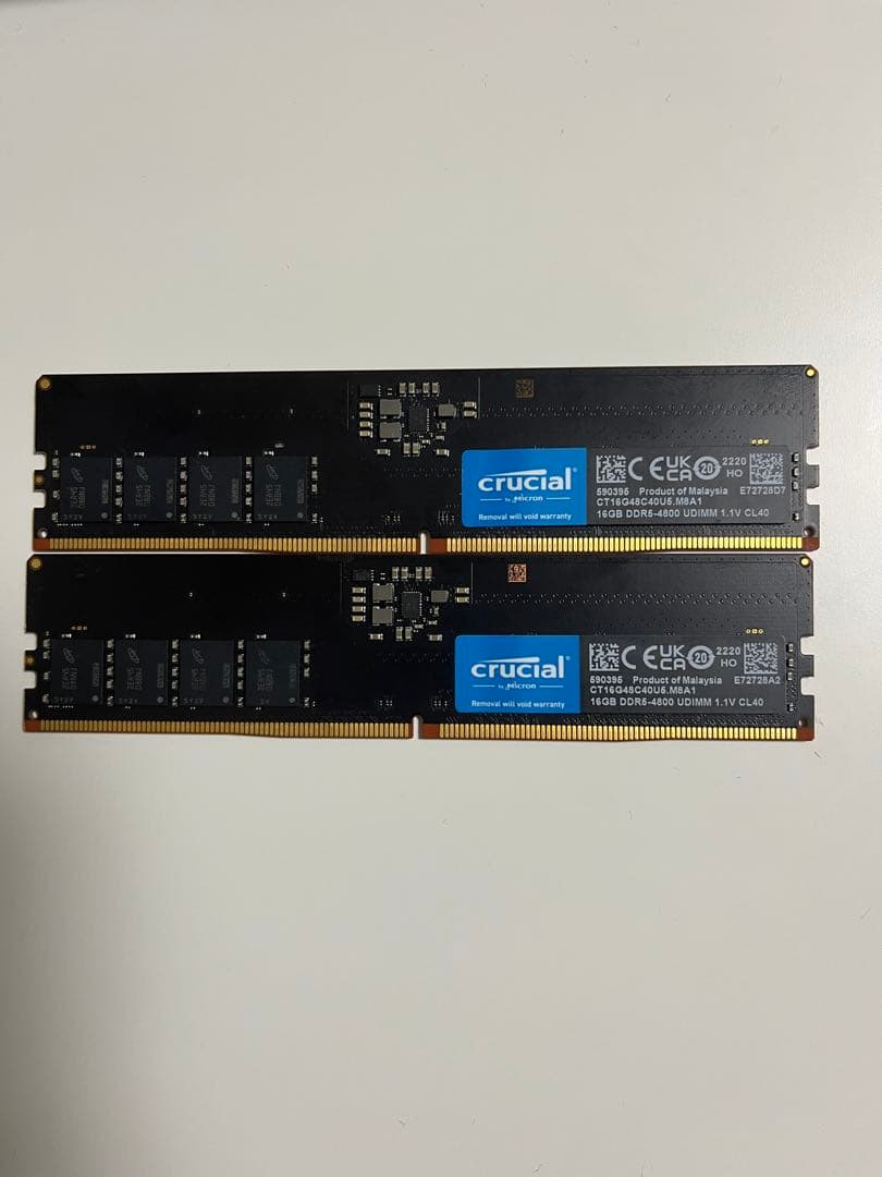は*め様 Crucial DDR5 32GB(16GBx2) Crucial 32GB (2x16GB) 5600MHz DDR5 CL46 Masaüstü Ram
