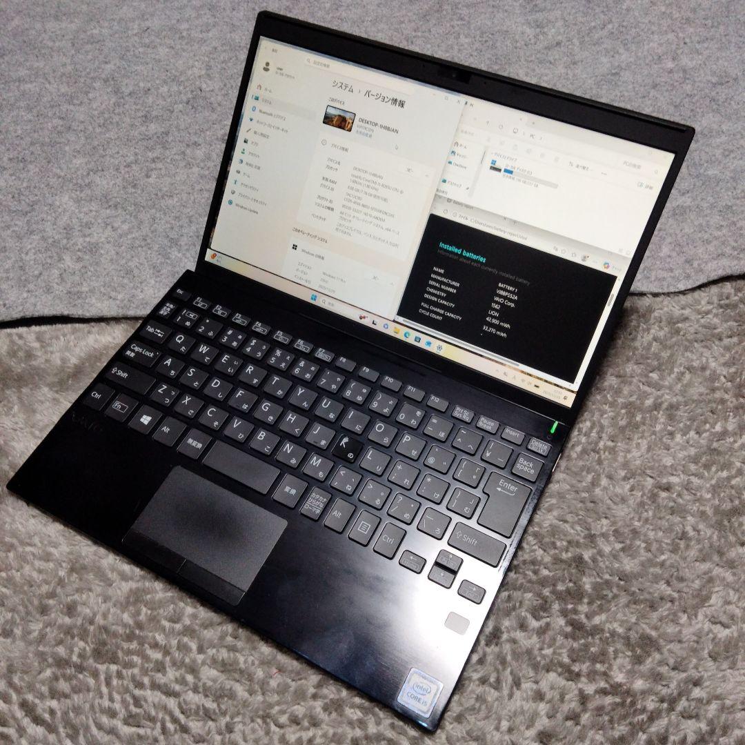 【難あり】VAIO ノートPC(8世代i5/8GB/256GB/Win11) VAIO ノートパソコン SONY VAIO VJPG11 第8世代Corei5 Office2021付き