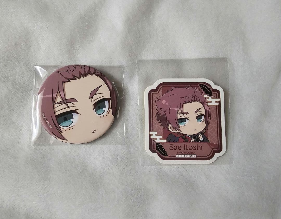 ブルーロック スマイルベースカフェ 缶バッジ ステッカー 糸師冴