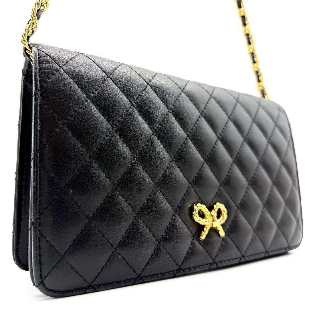 チェーン ショルダーバッグ ゴールド金具 キルティング レザー