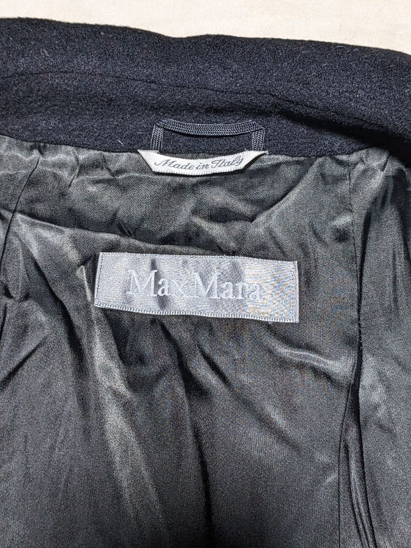 MaxMara マックスマーラ マキシ丈 スーパーロングコート 黒 銀タグ