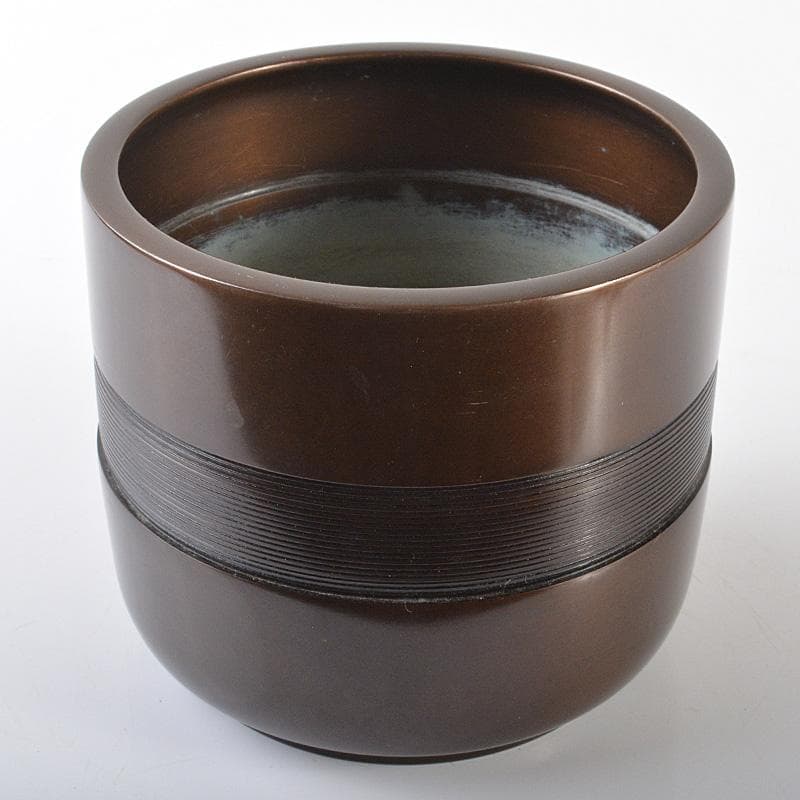 茶道具 釜師 角谷興兵衛造 唐金筋 火入 共箱 C R6499 - メルカリ