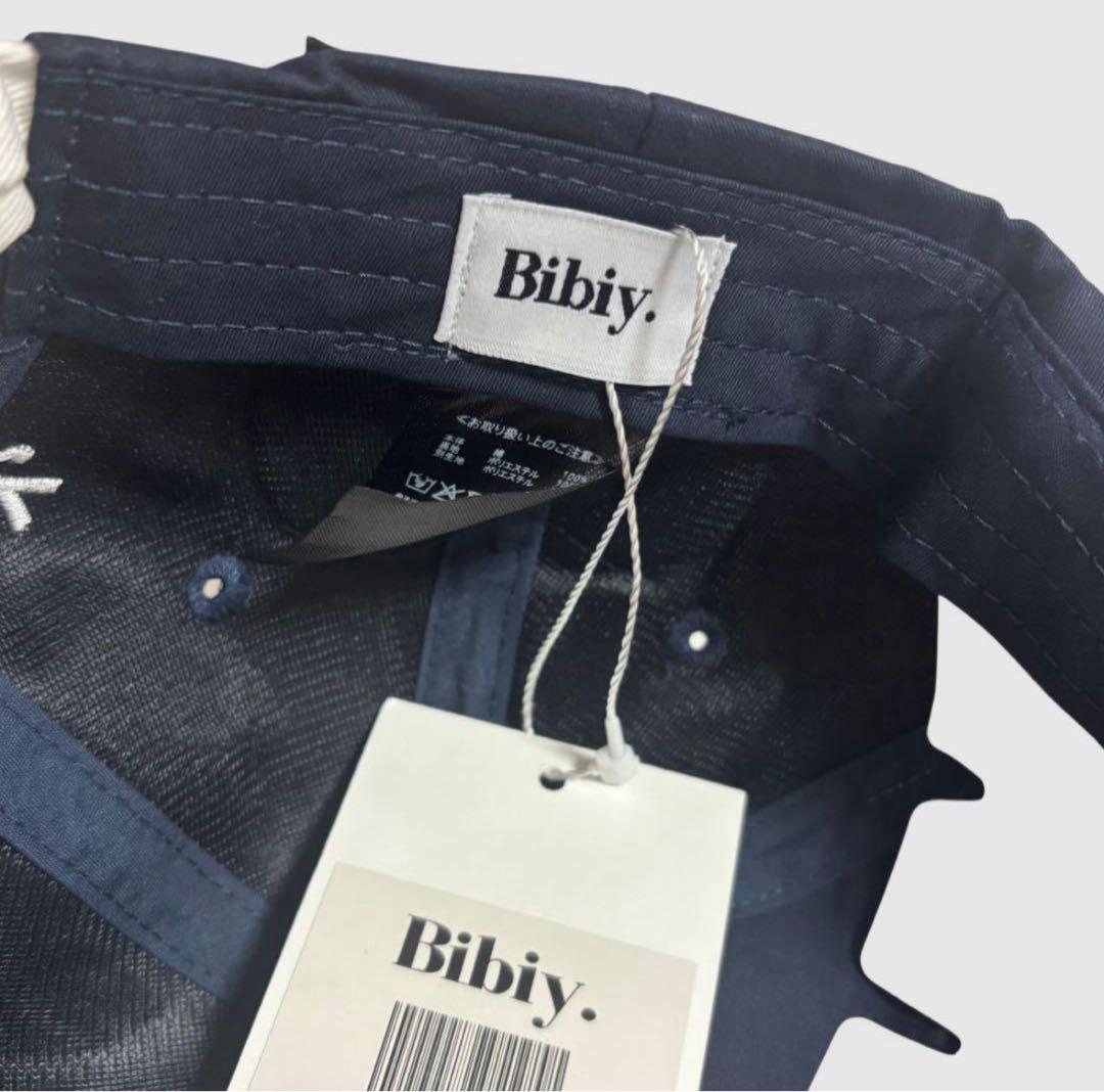 新品 Bibiy.ロゴ キャップ ネイビー