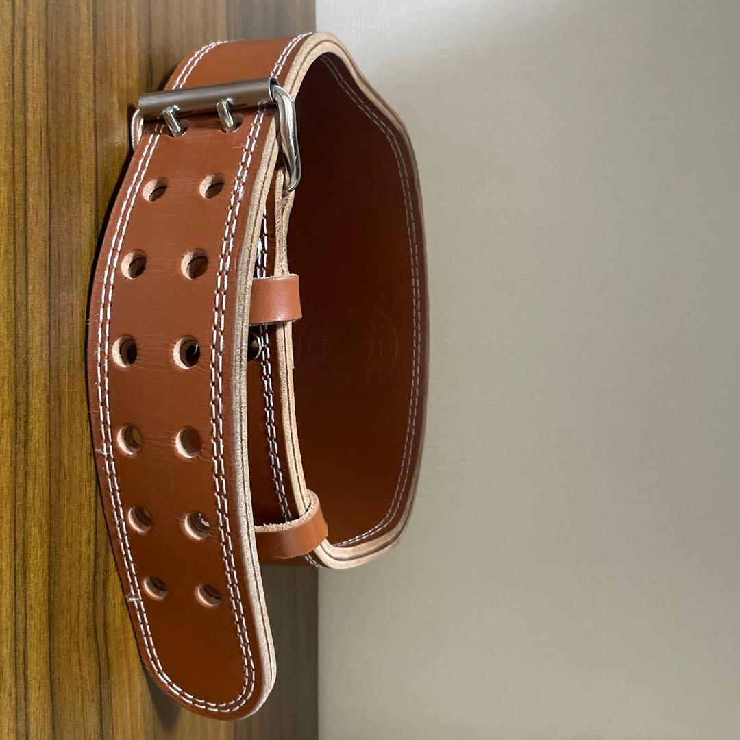 GOLD'S GYM レザー パワーベルト Mサイズ ブラウン 値下げ交渉可能