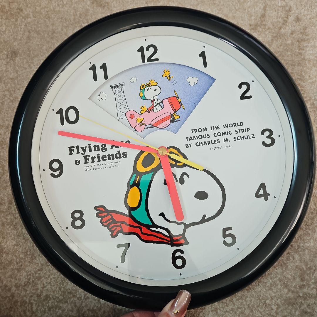 超激レア レトロ ヴィンテージ スヌーピー フライング・エース からくり掛時計