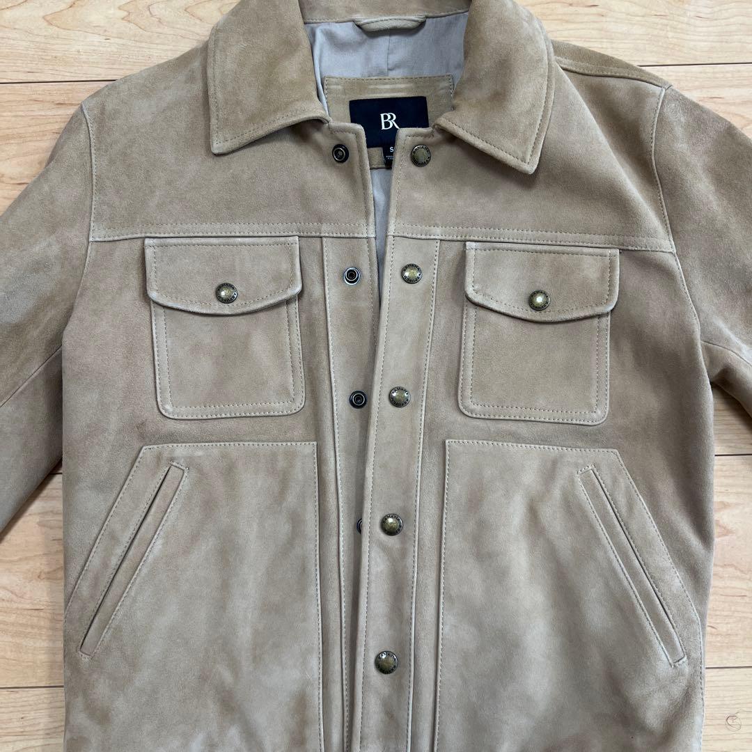 BR ベージュ スエードジャケット S ベージュ スエード Sahariana ジャケット
