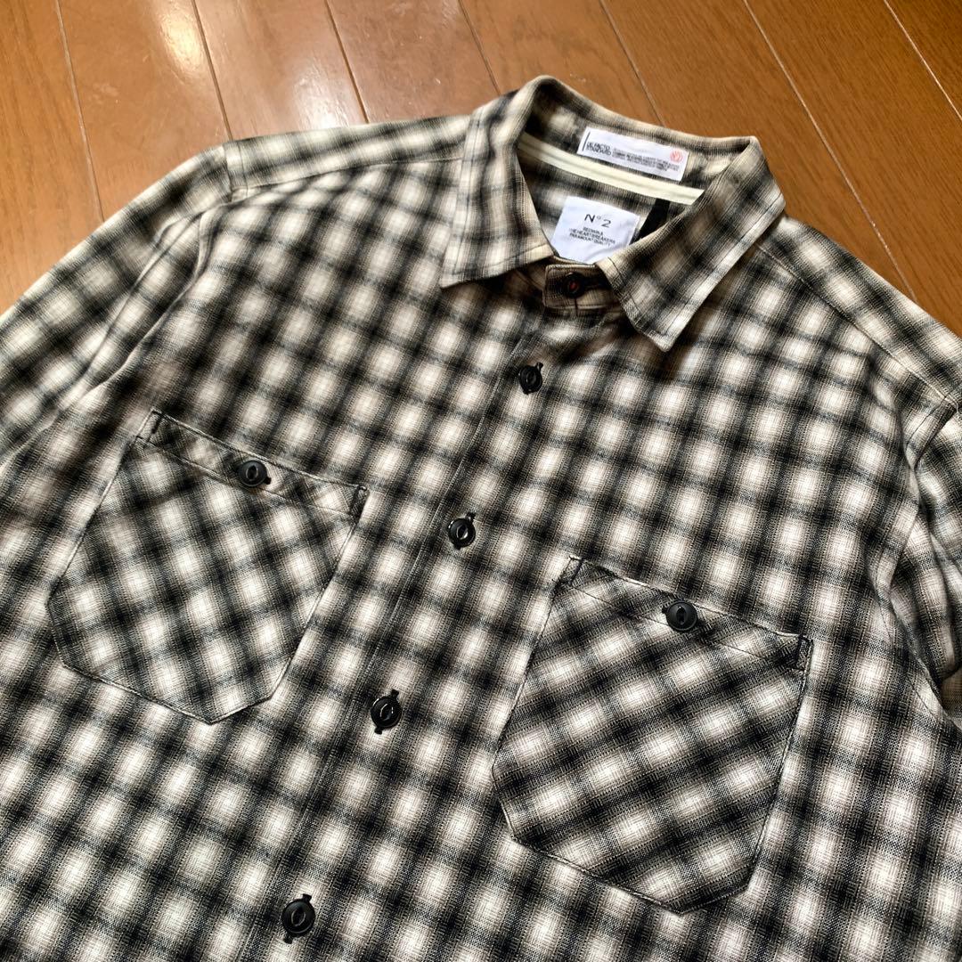 美品◎ BEDWIN オンブレチェックシャツ ブラック系 M - メルカリ