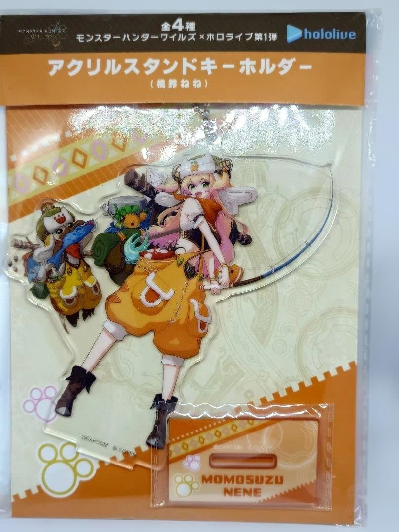 モンハンワイルズ×ホロライブ5期生 アクリルスタンドキーホルダー 桃鈴