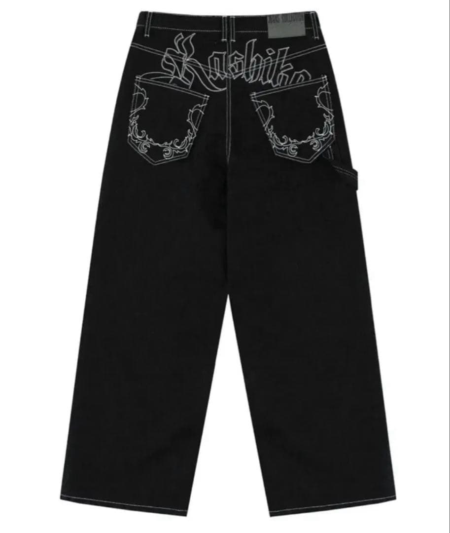 kashiko デニム ブラック シズニルック - メルカリ