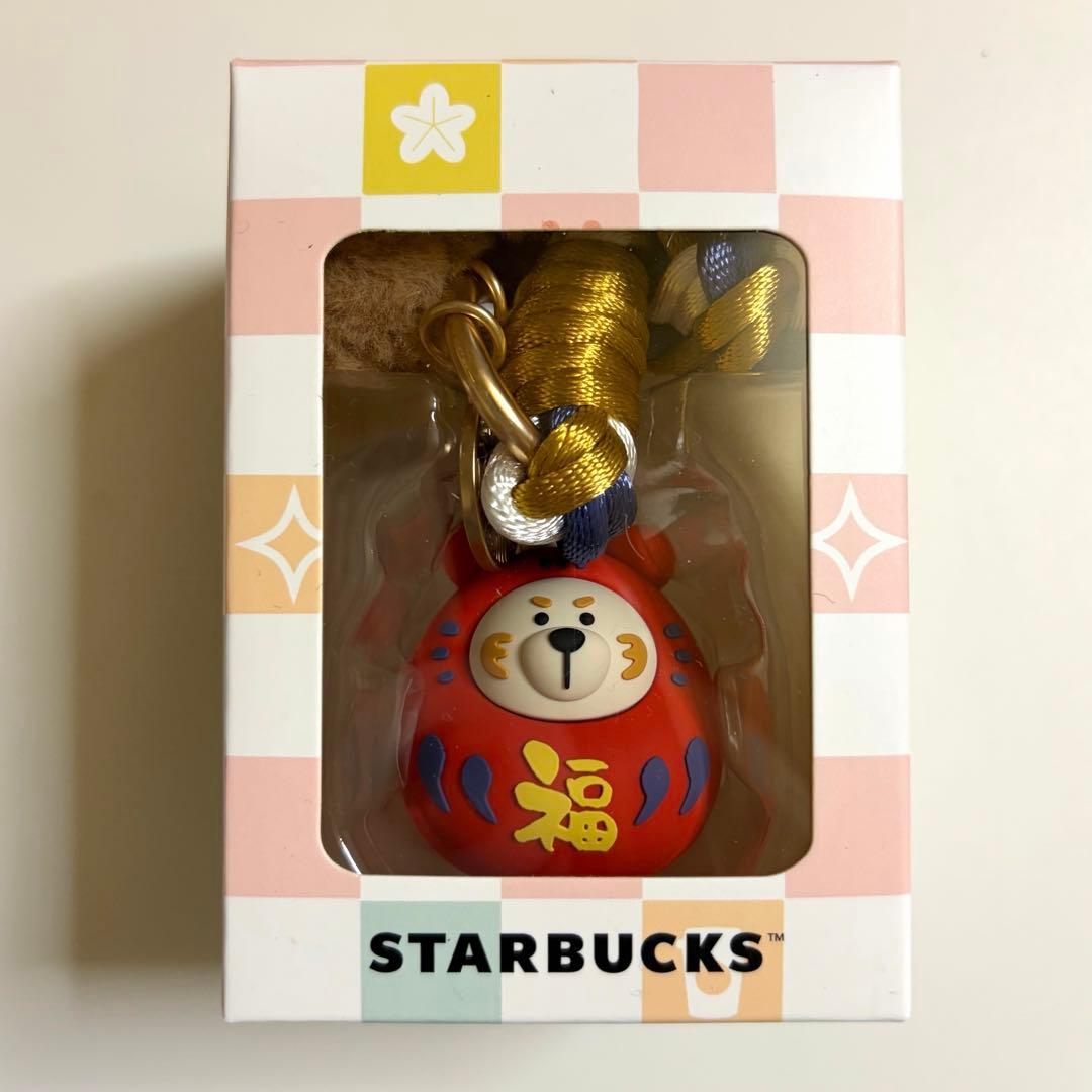 日本未発売】スタバ 2026 旧正月 ベアリスタ 紅白ペア 招き猫 だるま