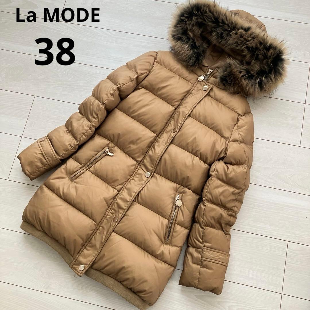 La MODE ラモード ダウンコート ファー Aライン ウォッシャブル - メルカリ