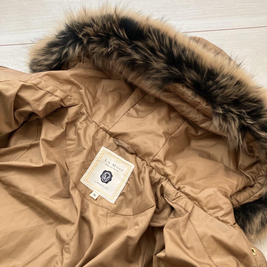 La MODE ラモード ダウンコート ファー Aライン ウォッシャブル - メルカリ