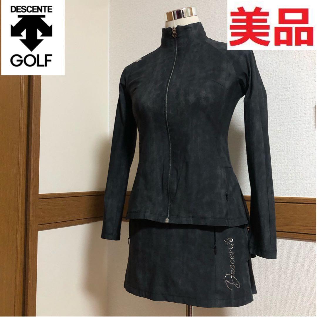 デサントゴルフ セットアップ リュクス ジャージージャケット スカート ブラック デサントゴルフ 2021FW 