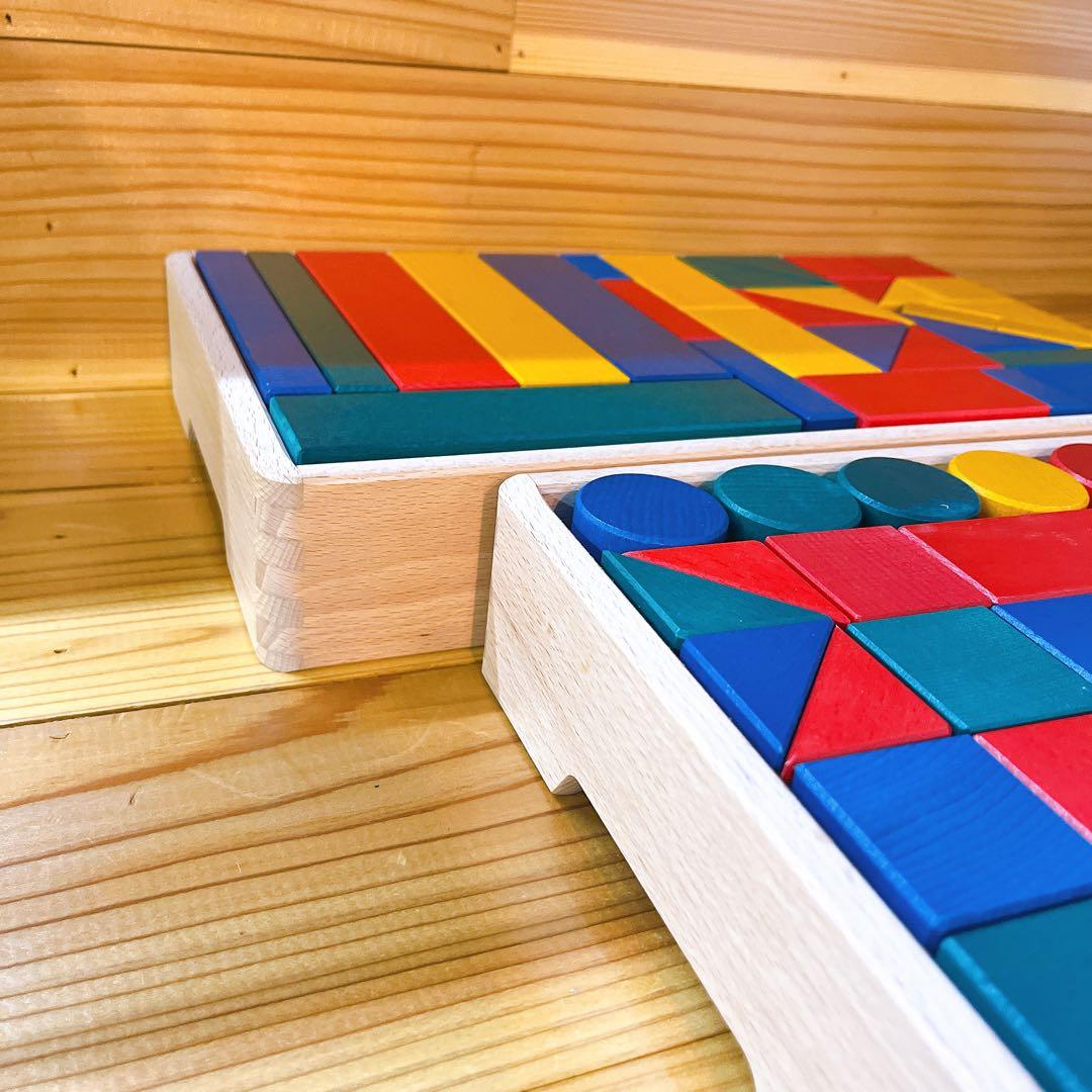 ち*ゃ様 伸芽会　教材つみき 積み木 知育 おもちゃ 中古品