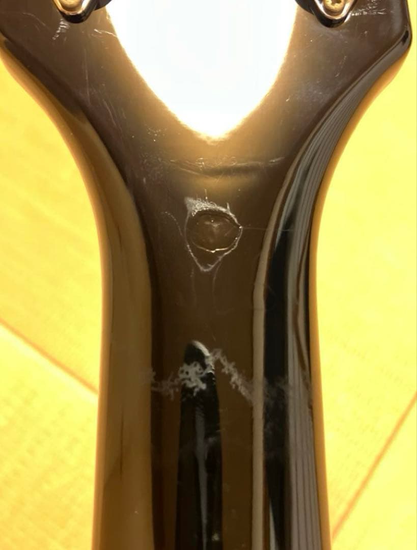 Burny レスポールカスタムタイプ ブラック×シルバー 整備済 メンテ済