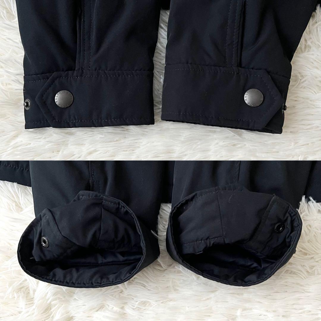 Polo Ralph Lauren 中綿ジップアップ ブルゾン 黒 刺繍ロゴ M - メルカリ