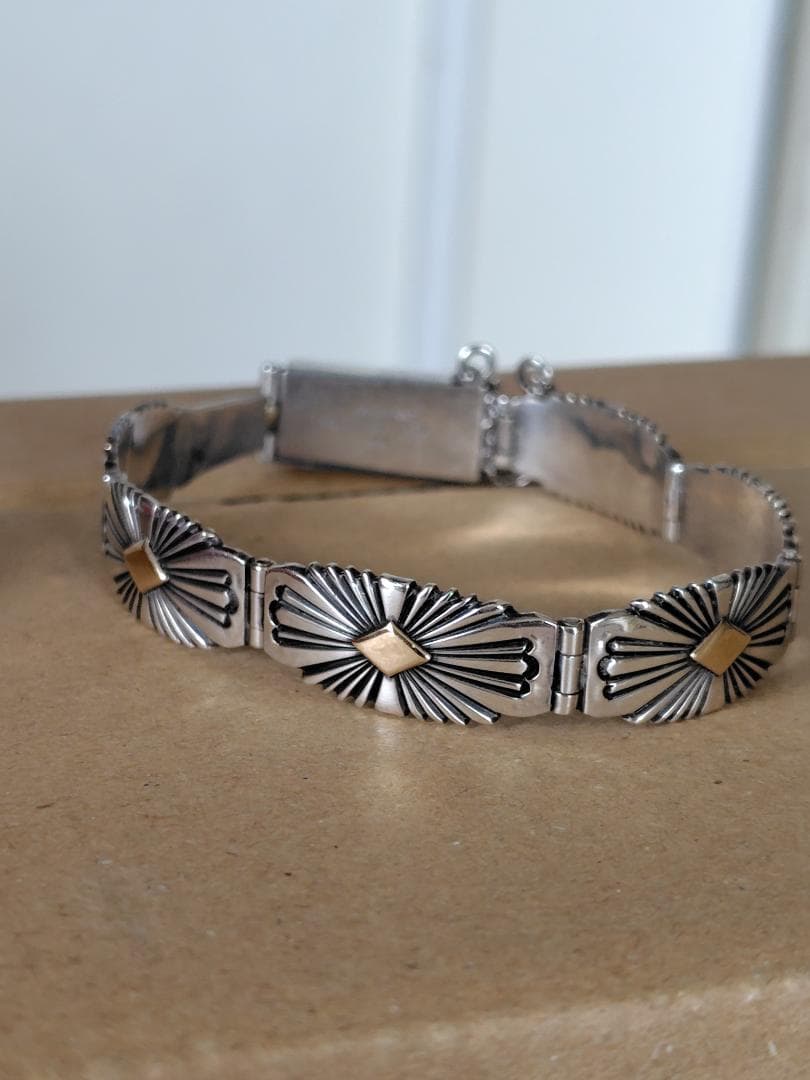 PAT BEDNI パットべドニー シルバー925 14K ブレスレット 楽天市場】【中古】Pat Bedonie ナバホ族 ブレスレット チェーン