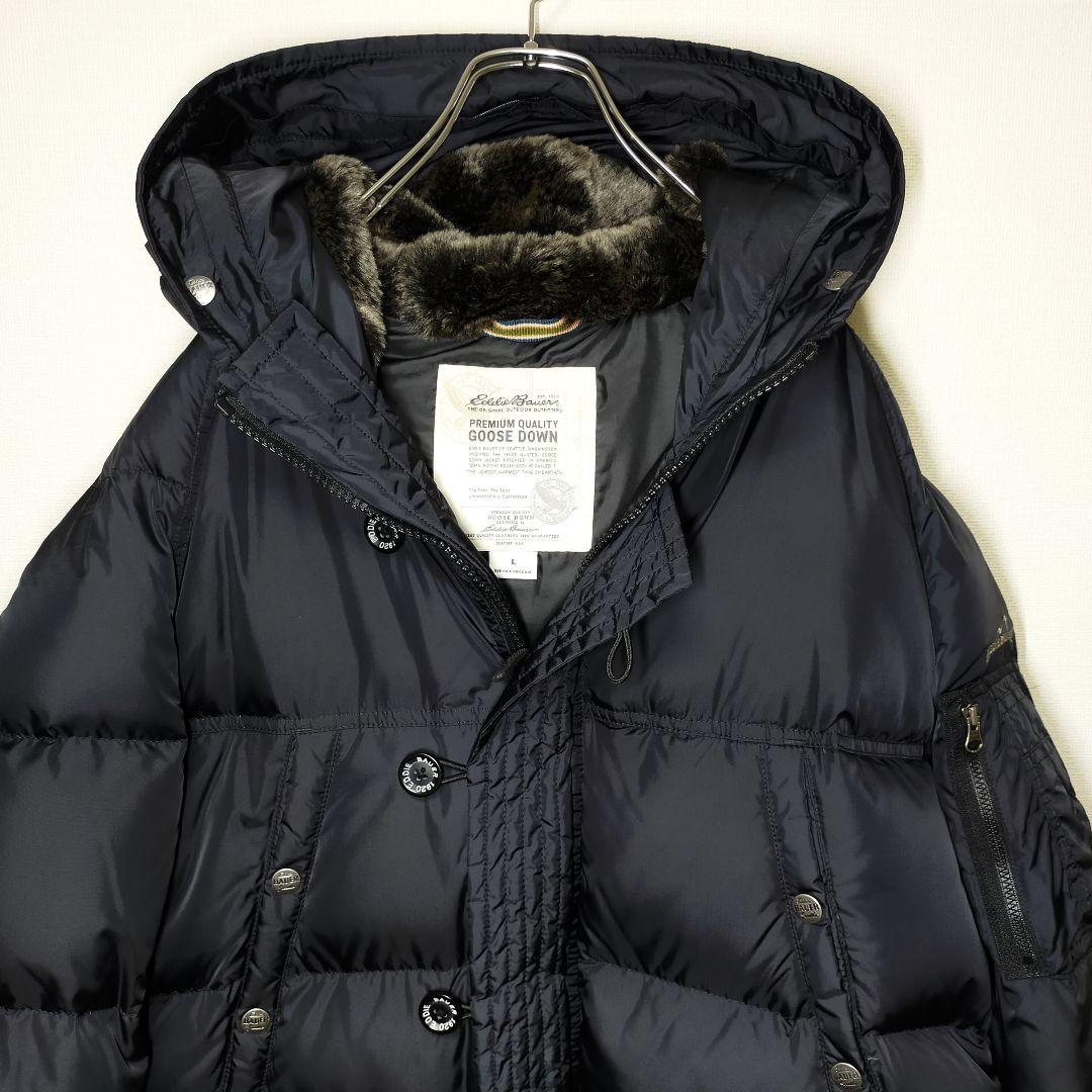 美品】Eddie Bauer エディーバウアー ファー ダウンジャケット L