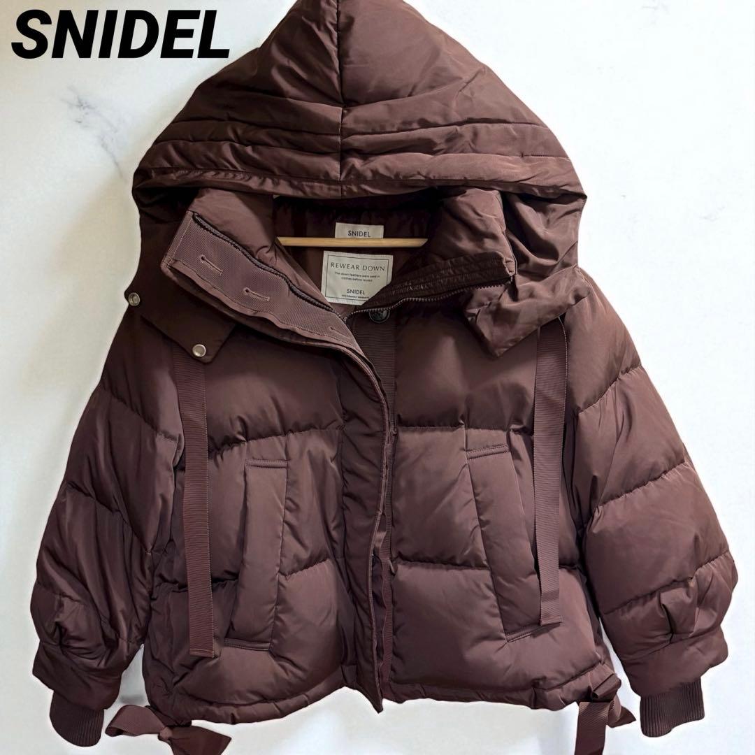 美品 SNIDEL スナイデル REWEAR DOWN フード ダウンジャケット