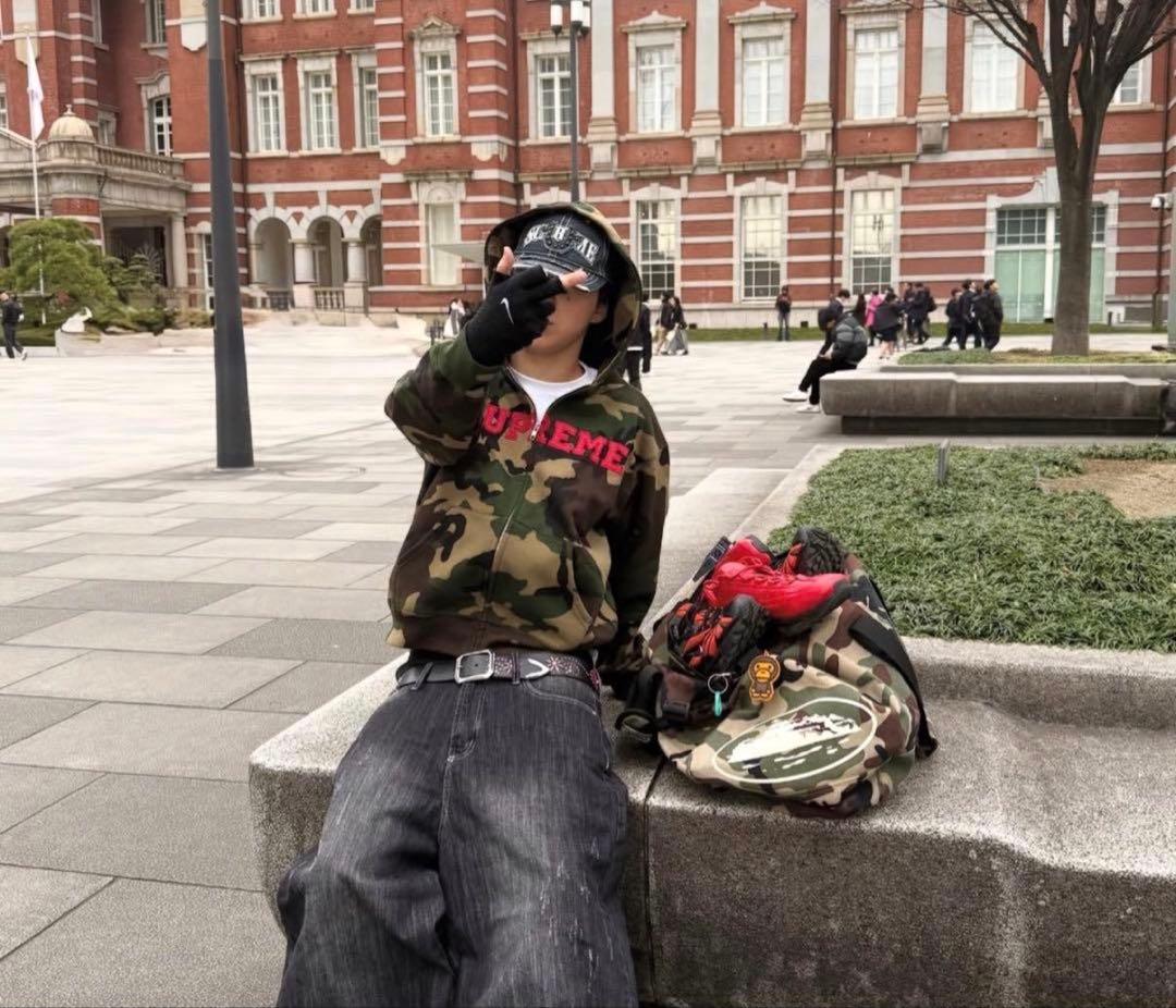 Supreme Collegiate Zip Up パーカー カモ 迷彩 円堂守 - メルカリ