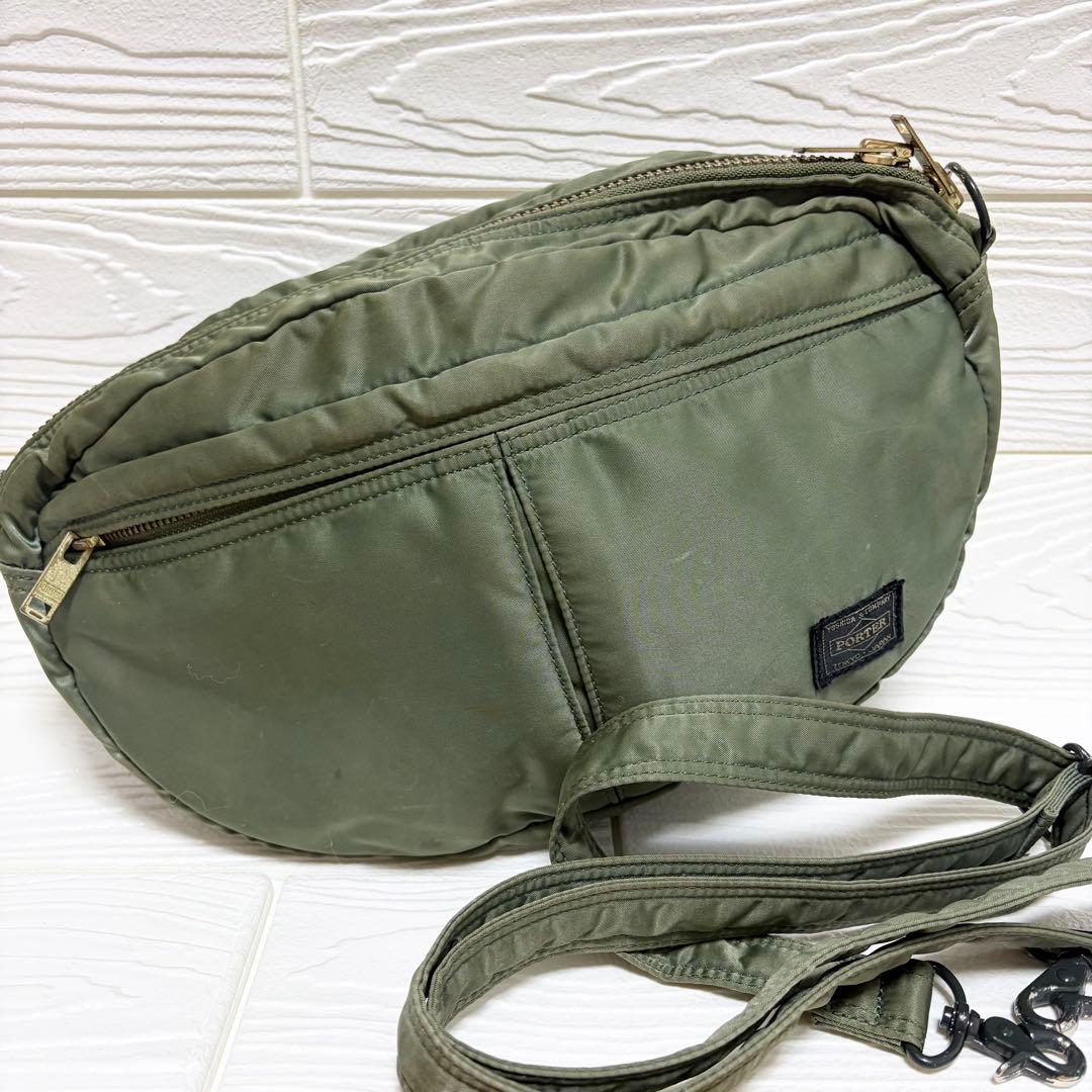 【人気】PORTER タンカー ショルダーバッグ セージグリーン ハーフムーン PORTER タンカー ショルダーバッグ セージグリーン ハーフムーン