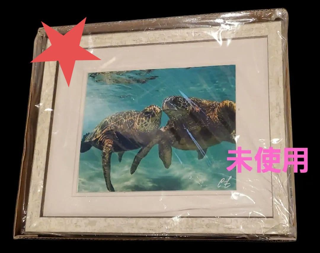 ★未使用 ウミガメの絵画 オリジナルの水彩画、ウミガメの絵画、海の動物のアートワーク、カメ