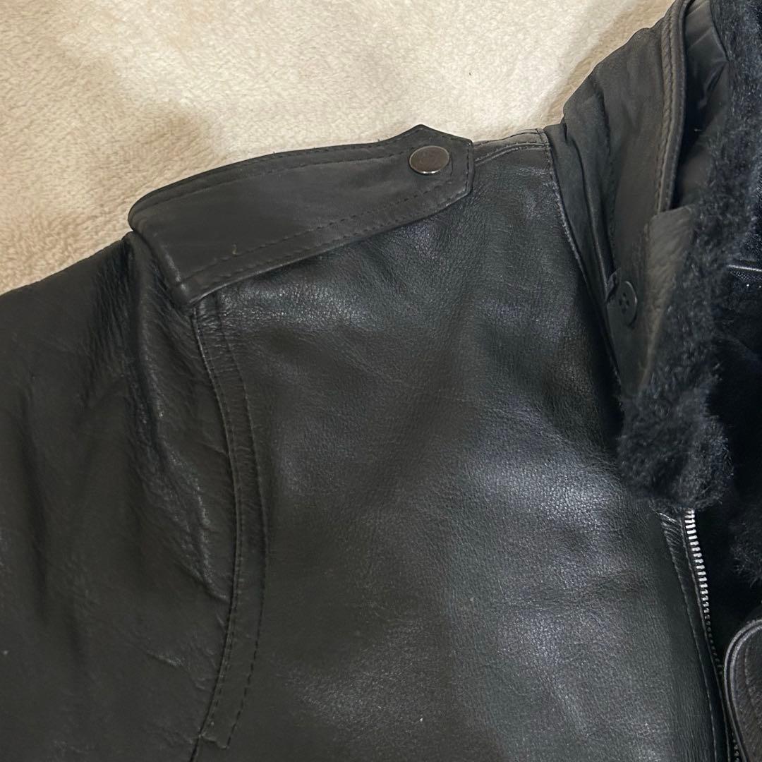 未使用級 vintage レザー G1 フライトジャケット MA-1 ファー ファー