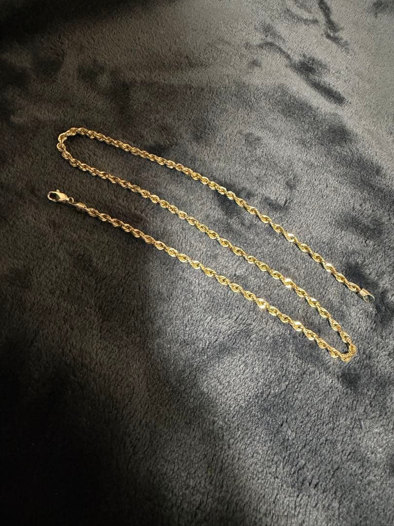 アヴァランチ 10k ロープチェーン　 幅2.8mm 45cm 10K イエローゴールド ロープネックレス 幅2.8mm 45cm-60cm UKPG000023