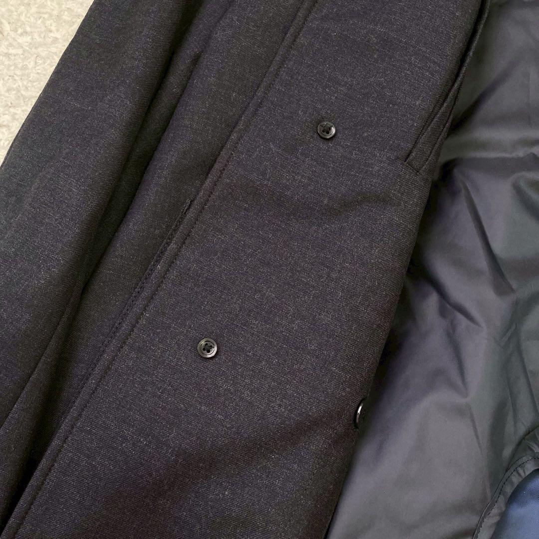 《美品》 TAKEO KIKUCHI コート ネイビー M ビジネス フォーマル