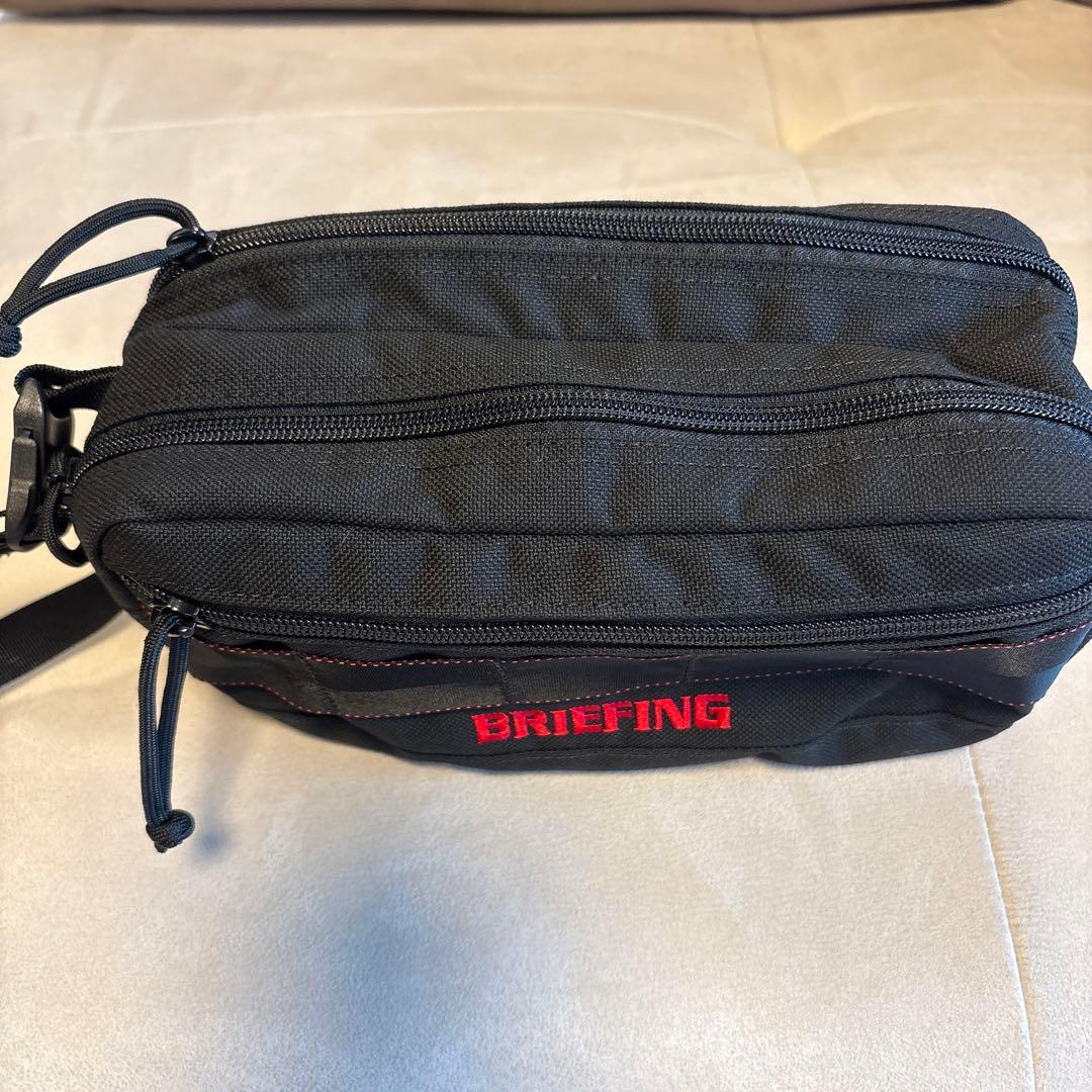 美品】BRIEFING GOLF ダブルジッパーポーチ ブラック|mercariメルカリ