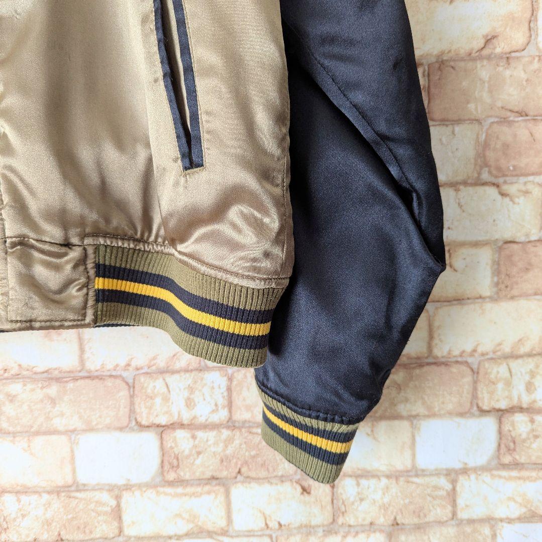 冬は中綿❤験担ぎ】GUMU リバーシブル スカジャン 舞妓×鷹 キルティング