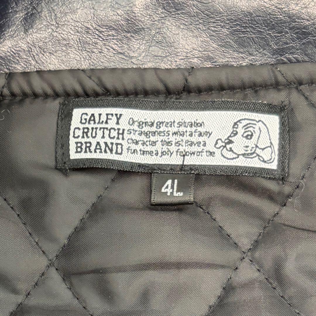 GALFY クレイジードッグ 4L 刺繍 ビッグシルエット ジャケット 黒