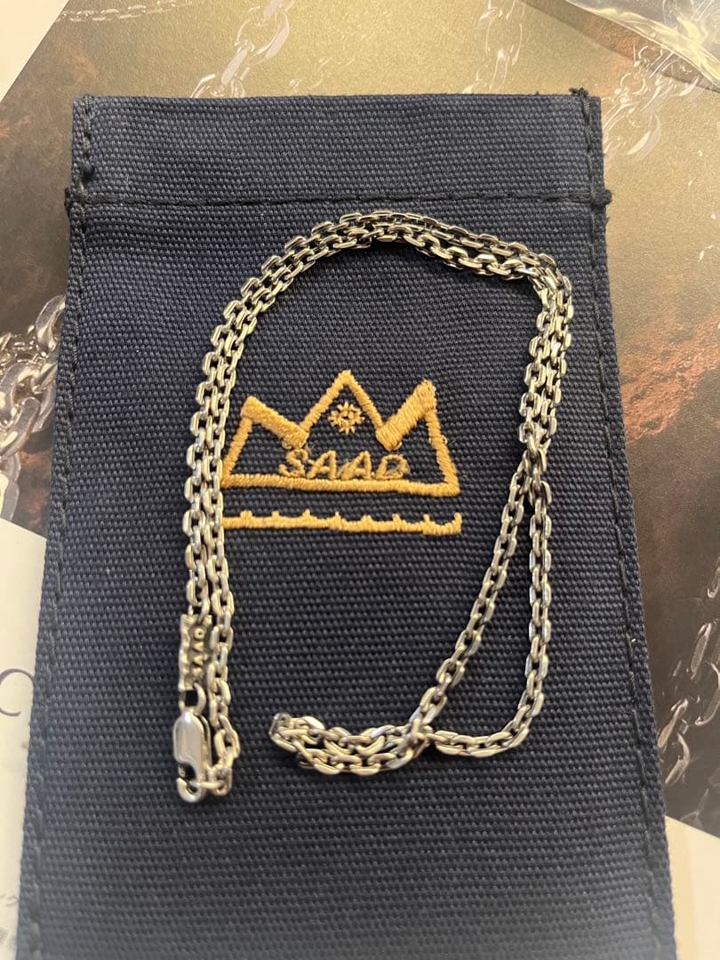 SAAD シルバーチェーンネックレス 中古・古着通販】SAAD (サード) あずきチェーンネックレス シルバー