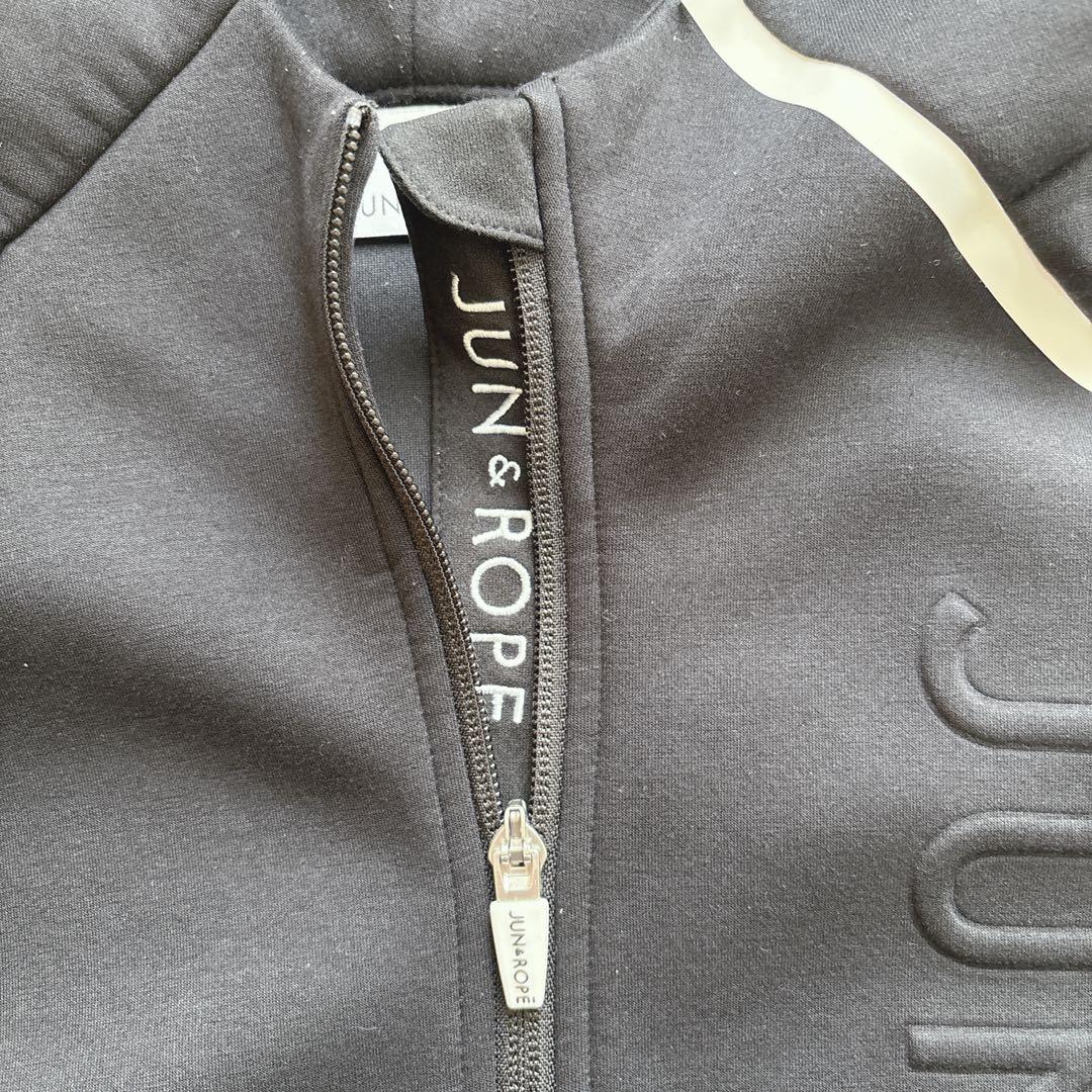 ジュン アンド ロペ エンボスロゴ フーディージップ長袖ブルゾン