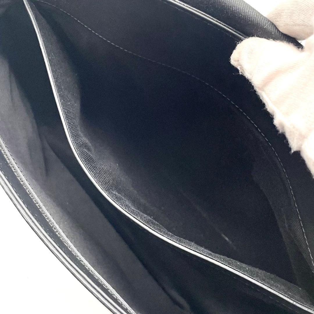 未使用級】ダンヒル エンジンターン メッセンジャーバッグ PVC レザー