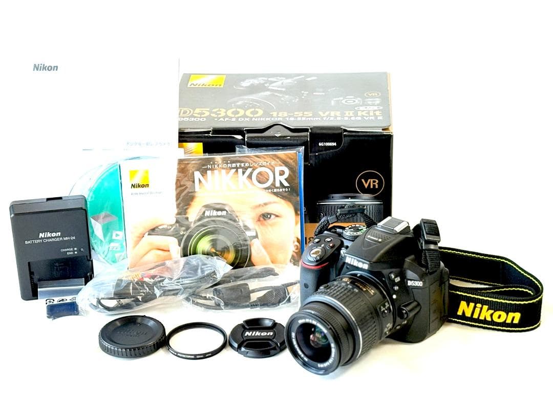 ほぼ新品 元箱付き 付属品多数】 Nikon D5300 レンズキット - デジタル
