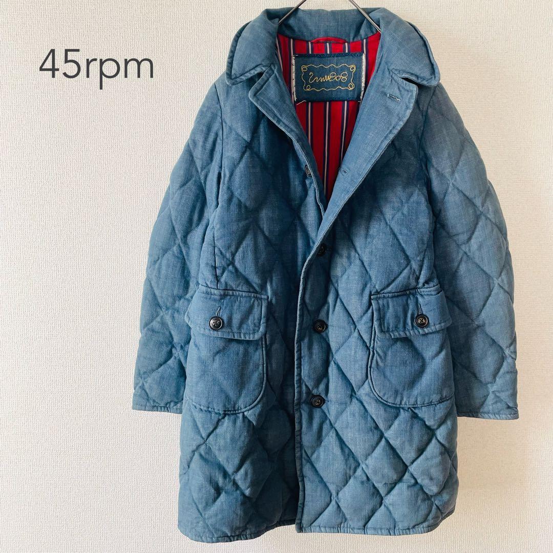 45RPM UMIIインディゴダウンデニムキルティングコート