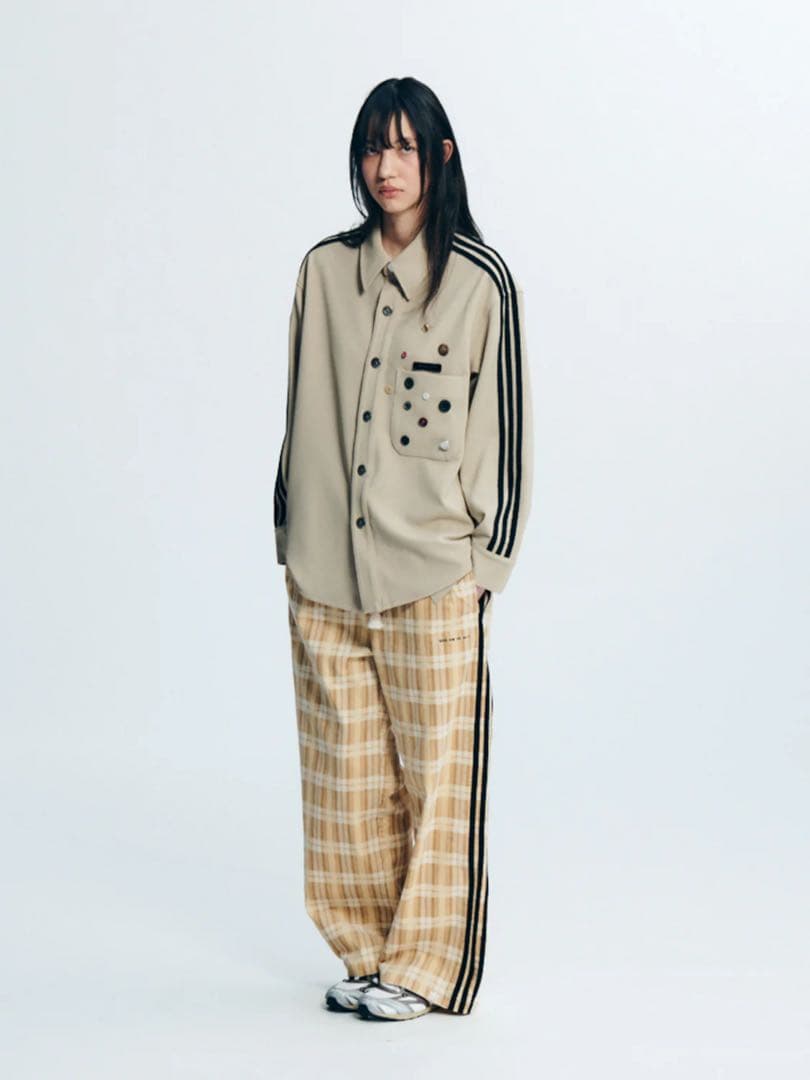 Song for the Mute × adidas シャツ ジャケット adidas SONG FOR THE MUTE ADI006 SHIRT JACKET - Beige | Free