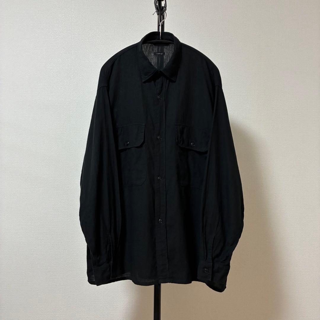 試着のみ✨ 21ss サイズ3 ベタシャン CPOシャツ　コモリ 黒 COMOLI (コモリ) ベタシャン CPOシャツ